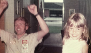 Young Shelli Yoder & her father